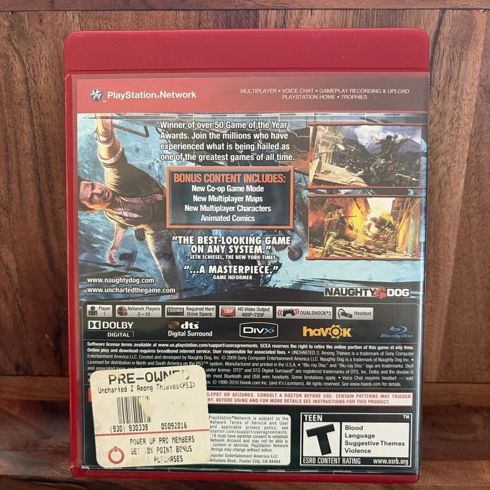 Uncharted 2: Among Thieves -- Game of the Year Edition Play Station 3 PS3